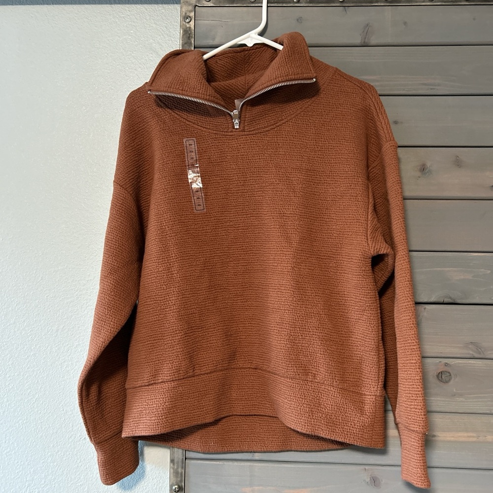 CALIA by Carrie Underwood Elevate Zip Pullover Rocky Mountain Brown